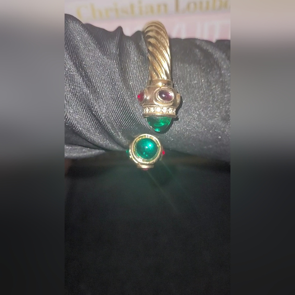 Vintage Ciner Cuff Bracelet Mogul Style Clamper UNSIGNED - Picture 6 of 12